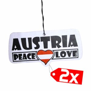 2x Austria Peace Love Duftbaum/Lufterfrischer