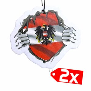 2x Österreich Herz Duftbaum/Lufterfrischer